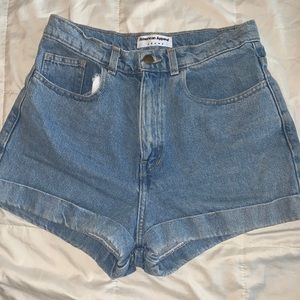 American Apparel Original Jean High Waisted Shorts